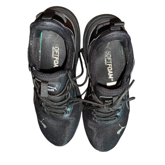 Puma Amplifier Black Cool Dark Grey Mens lace up Training Shoes size 10 39686707 - Picture 5 of 8